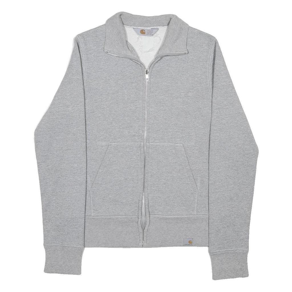 CARHARTT Mens Grey Zip Up Jacket XS Cotton Blend Plain Casual Workwear