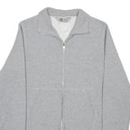 CARHARTT Mens Grey Zip Up Jacket XS Cotton Blend Plain Casual Workwear