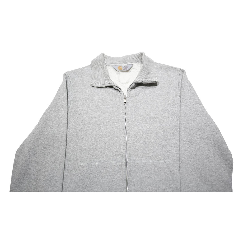 CARHARTT Mens Grey Zip Up Jacket XS Cotton Blend Plain Casual Workwear