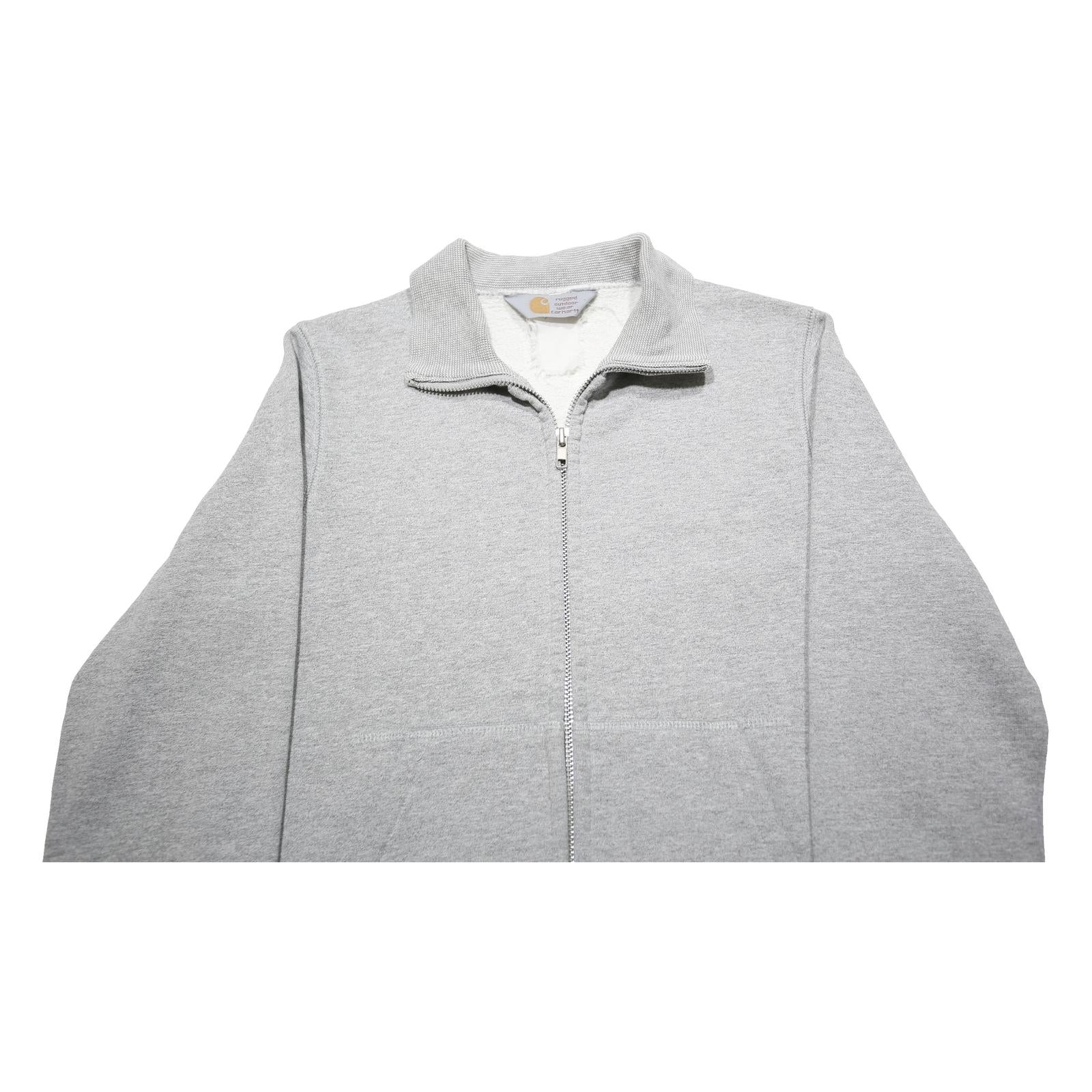 CARHARTT Mens Grey Zip Up Jacket XS Cotton Blend Plain Casual Workwear