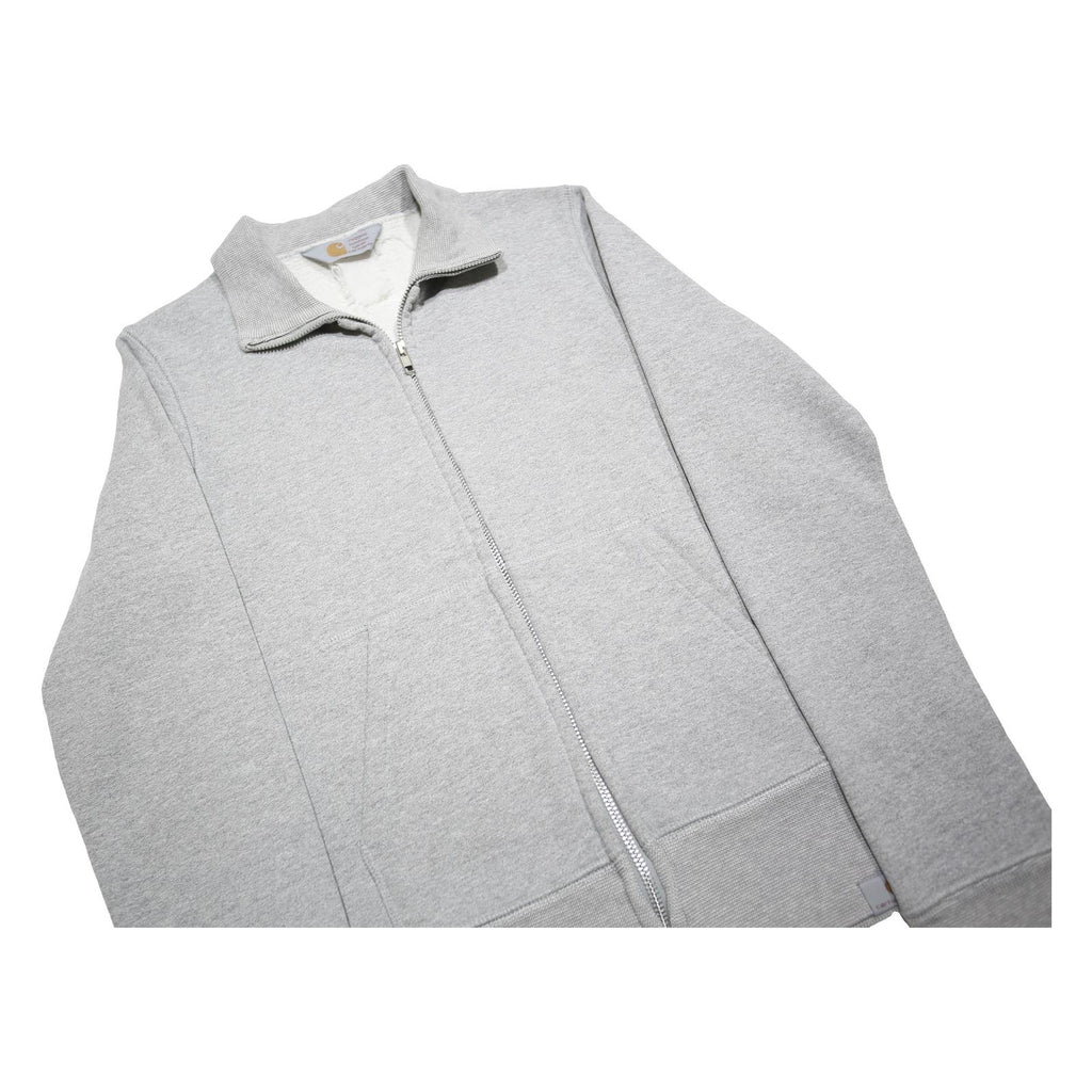 CARHARTT Mens Grey Zip Up Jacket XS Cotton Blend Plain Casual Workwear