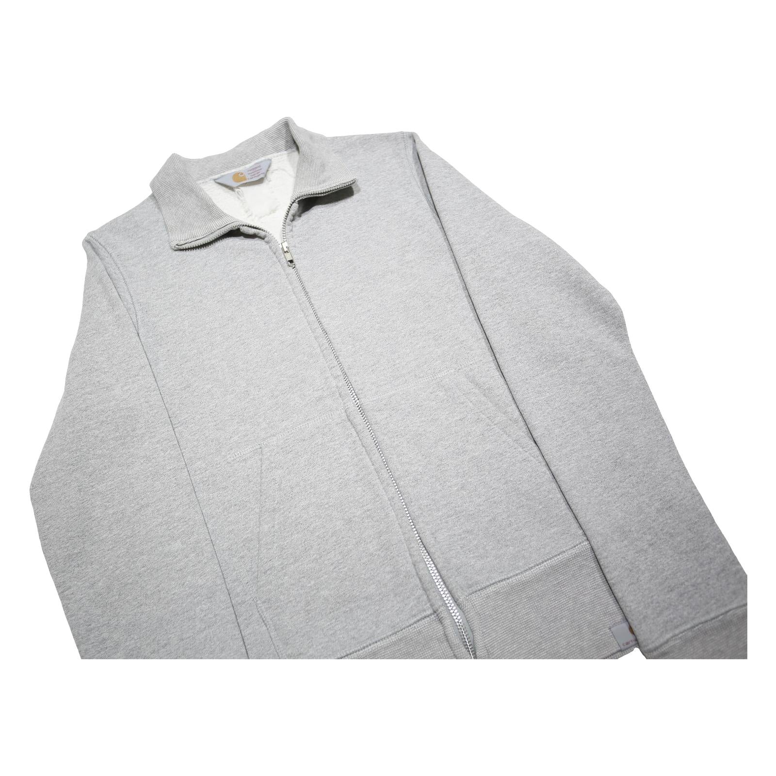 CARHARTT Mens Grey Zip Up Jacket XS Cotton Blend Plain Casual Workwear