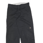 DICKIES Mens Cotton Blend Black Regular Fit Straight Leg Trousers W30 L30