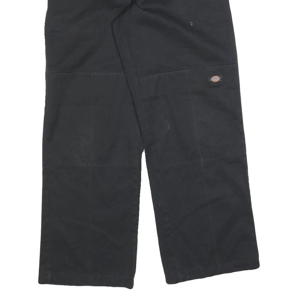 DICKIES Mens Cotton Blend Black Regular Fit Straight Leg Trousers W30 L30