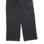 DICKIES Mens Cotton Blend Black Regular Fit Straight Leg Trousers W30 L30