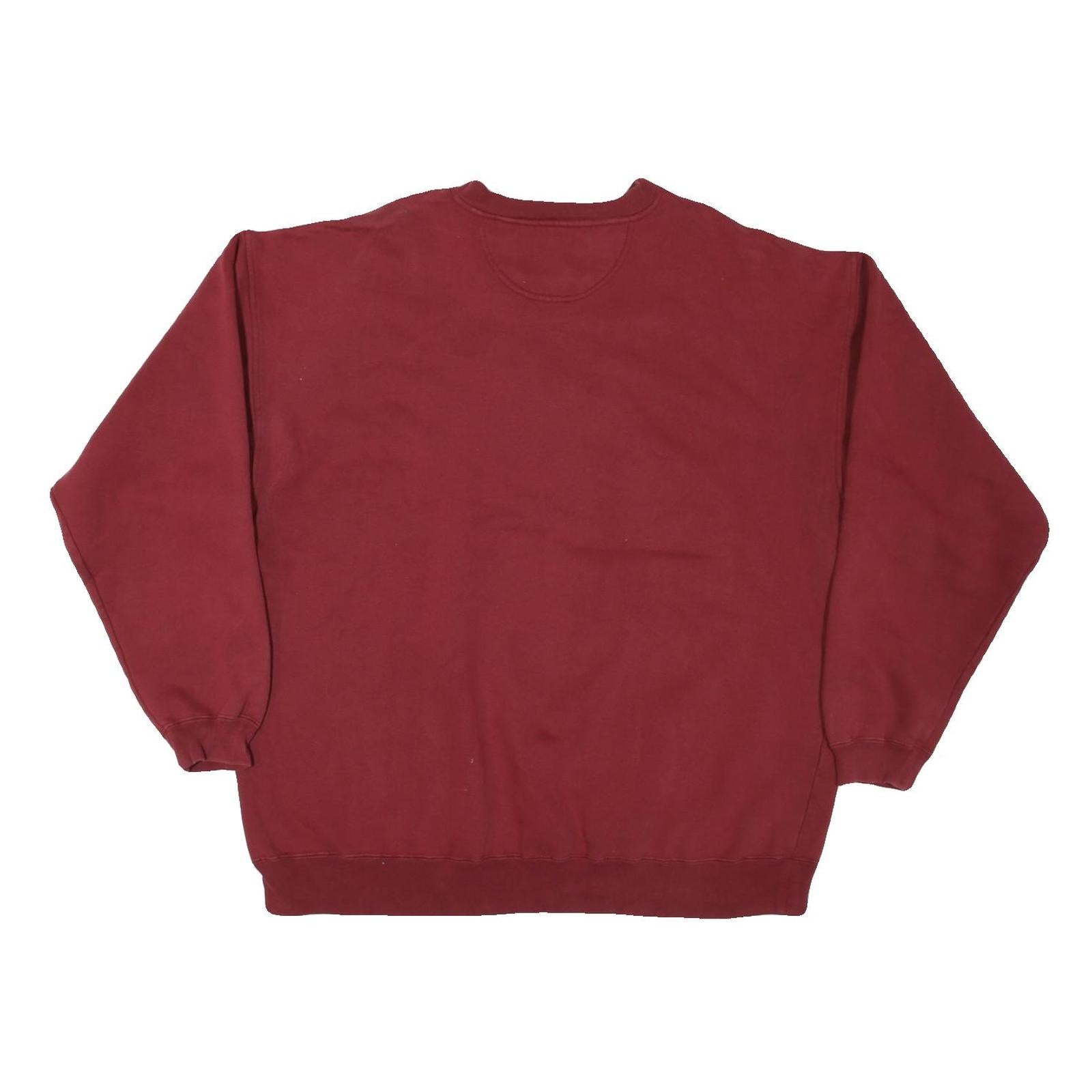 LOST JENNAIN Mens Maroon Crew Neck XL Mallard Country Graphic Sweatshirt