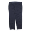 TOMMY HILFIGER Womens Navy Blue Regular Fit Straight Cotton Blend Trousers W36