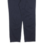 TOMMY HILFIGER Womens Navy Blue Regular Fit Straight Cotton Blend Trousers W36