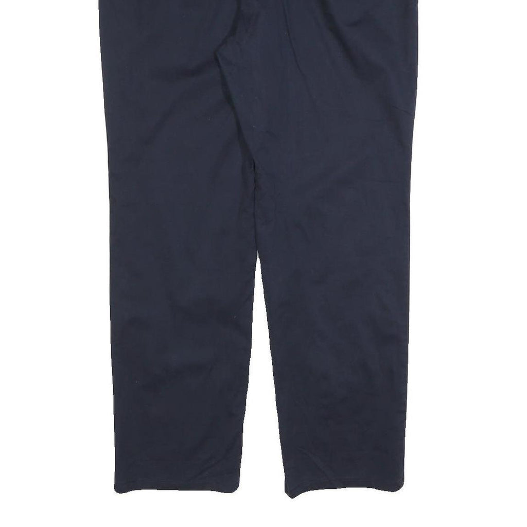 TOMMY HILFIGER Womens Navy Blue Regular Fit Straight Cotton Blend Trousers W36