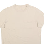 ADIDAS Womens Cream T-Shirt M Short Sleeve Crew Neck Pocket Floral Graphic