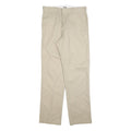 DICKIES Mens Regular Fit Beige Cotton Blend Trousers W34 L34 Workwear Zip