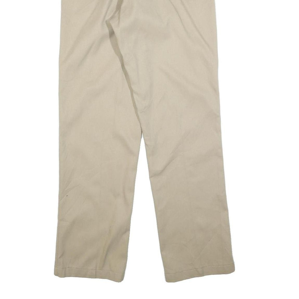 DICKIES Mens Regular Fit Beige Cotton Blend Trousers W34 L34 Workwear Zip
