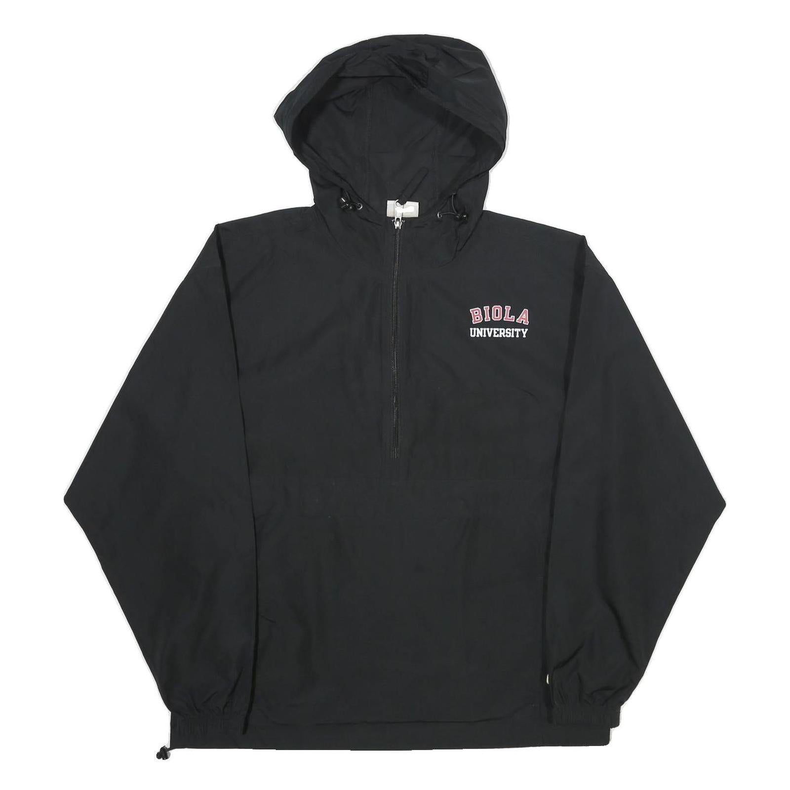 CHAMPION Mens Black Biola University Outdoor Jacket M Polyester Windbreaker