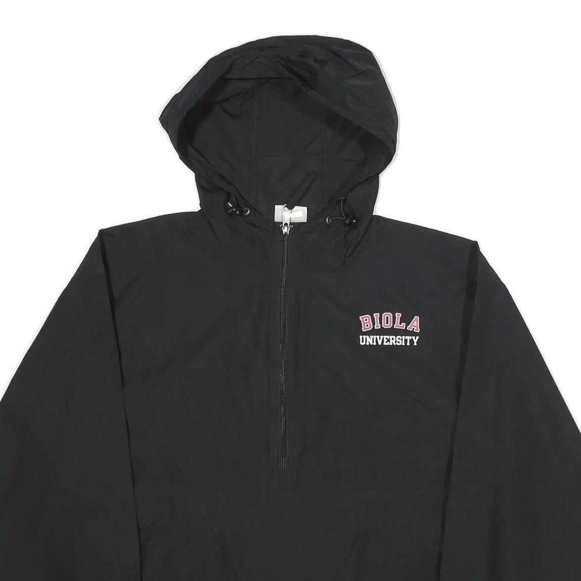 CHAMPION Mens Black Biola University Outdoor Jacket M Polyester Windbreaker