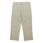 DICKIES Mens Regular Beige Button Closure Cotton Blend Trousers W38 L31 Casual