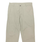 DICKIES Mens Regular Beige Button Closure Cotton Blend Trousers W38 L31 Casual