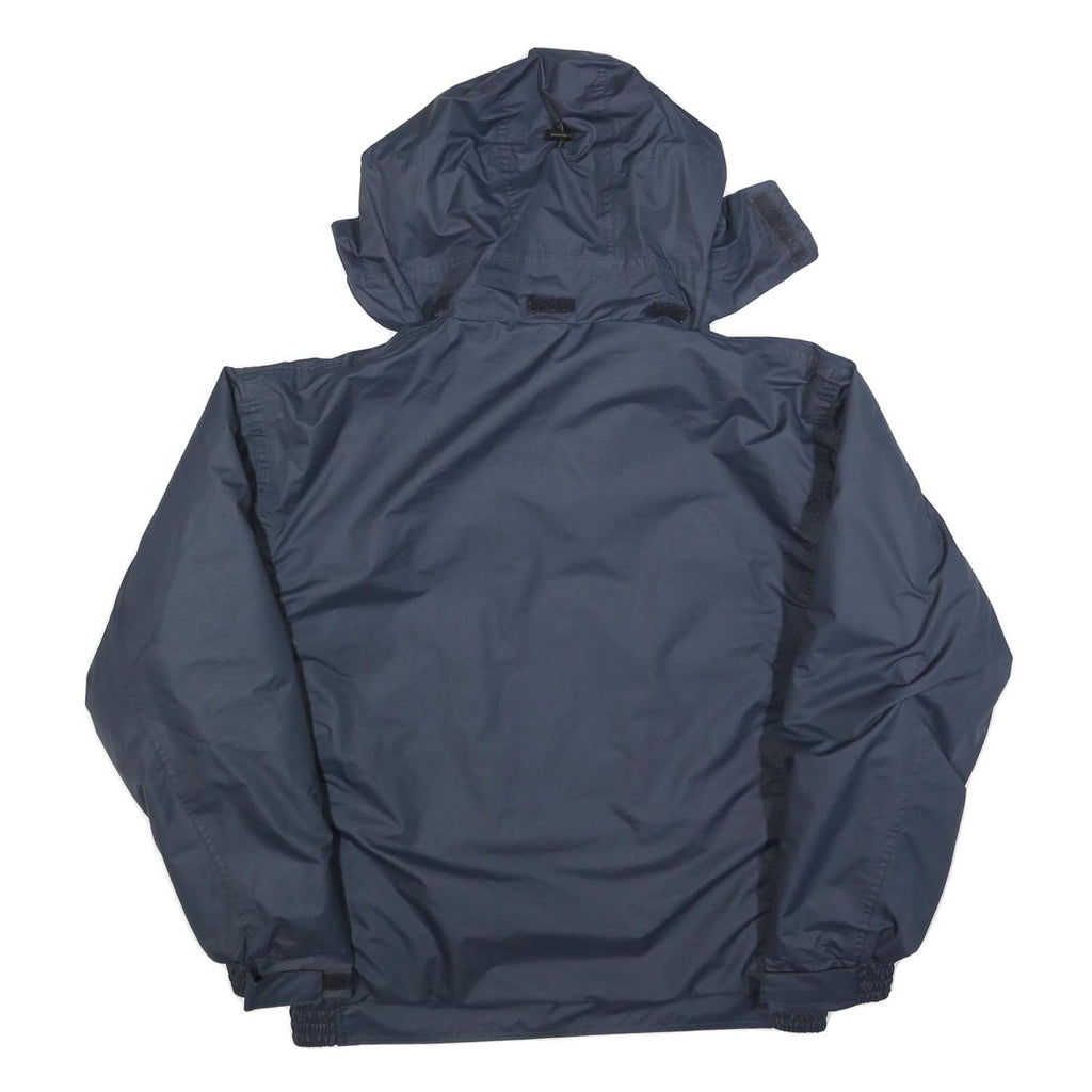 DICKIES Mens Navy Blue Outdoor Jacket M Polyester Blend Zip Hooded Plain