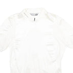 SUGOI Mens White Cycling Jersey L Short Sleeve 1/4 Zip Sports Top