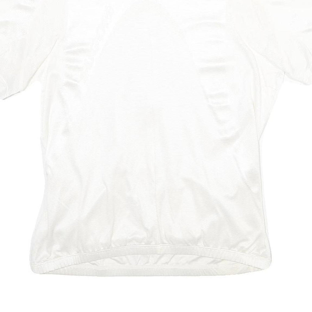 SUGOI Mens White Cycling Jersey L Short Sleeve 1/4 Zip Sports Top