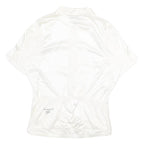 SUGOI Mens White Cycling Jersey L Short Sleeve 1/4 Zip Sports Top