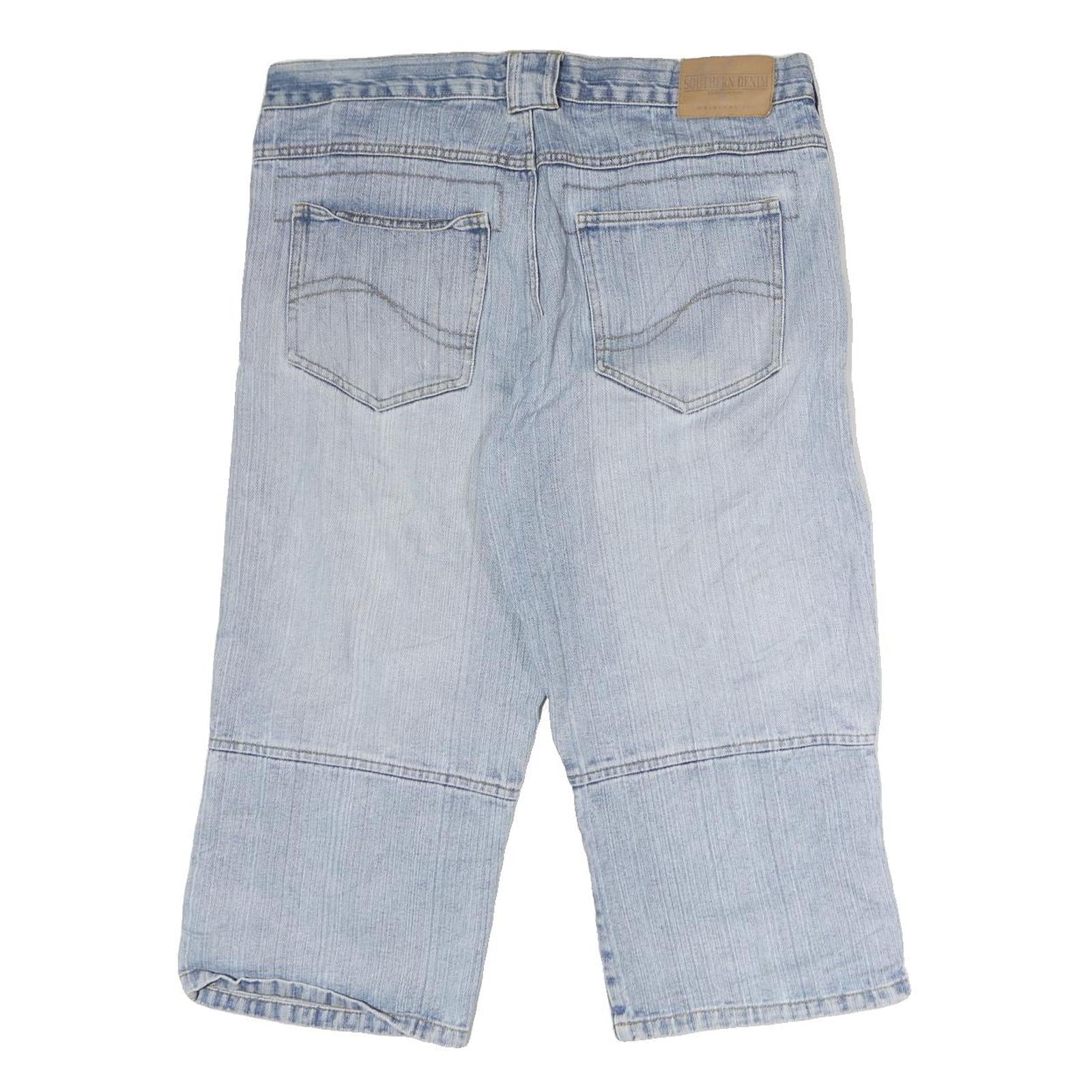 SOUTHERN Mens Shorts Blue Casual Denim M W37 Cotton Relaxed Fit