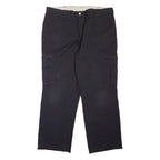 DICKIES Cargo Workwear Mens Trousers Black Regular Straight W40 L32