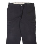 DICKIES Cargo Workwear Mens Trousers Black Regular Straight W40 L32