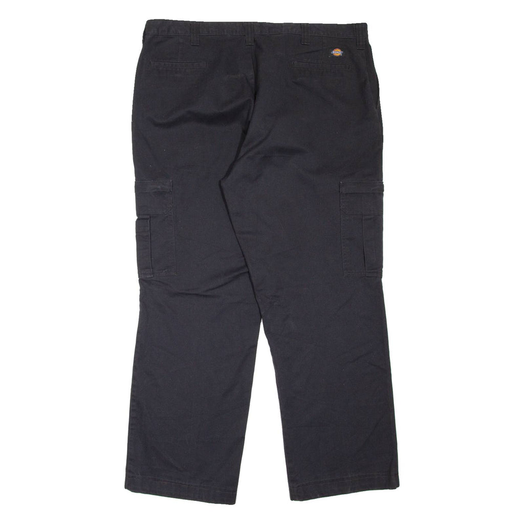 DICKIES Cargo Workwear Mens Trousers Black Regular Straight W40 L32