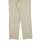 DICKIES Mens Regular Fit Beige Cotton Blend Trousers W30 L30 Classic Zip Closure