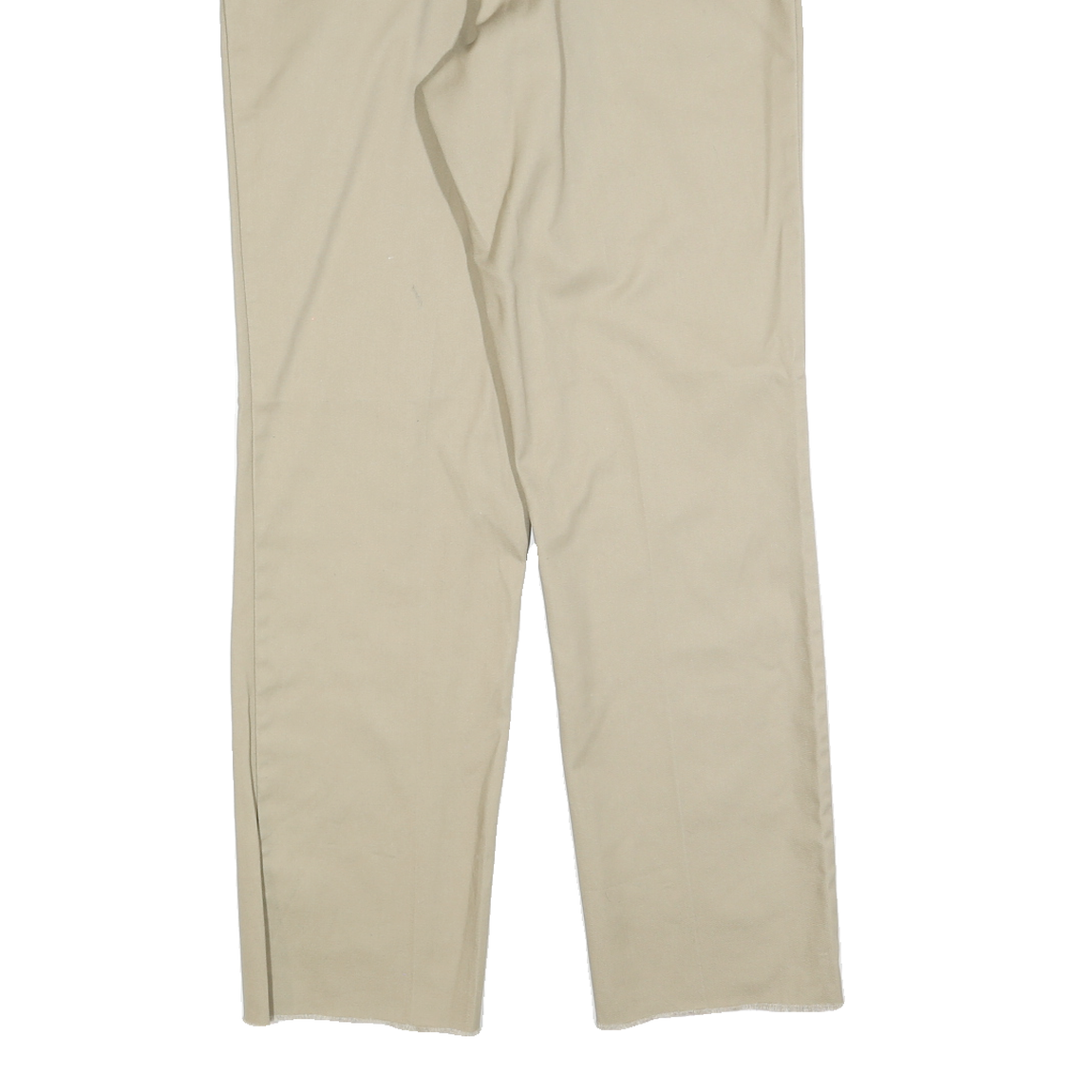 DICKIES Mens Regular Fit Beige Cotton Blend Trousers W30 L30 Classic Zip Closure