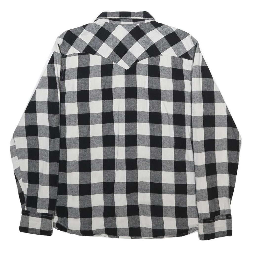 LEVI'S Mens Black & White Check Shirt M Casual Cotton Long Sleeve Button
