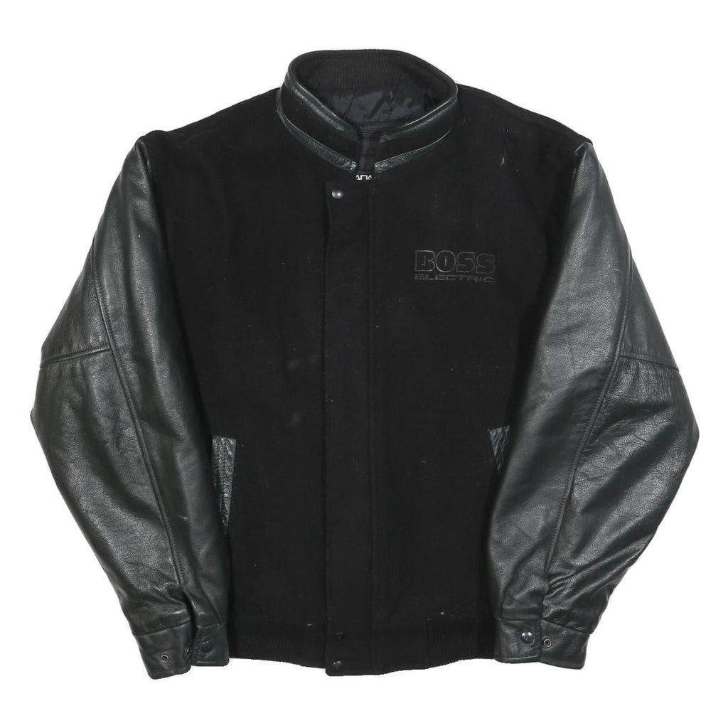 CANADA SPORTSWEAR Mens Black & Dark Green Boss Electric Wool Blend Jacket L