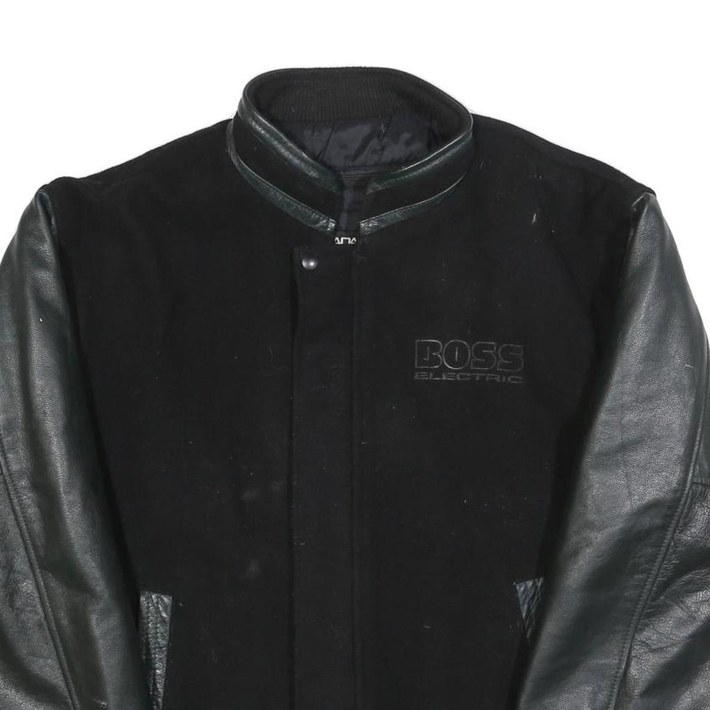 CANADA SPORTSWEAR Mens Black & Dark Green Boss Electric Wool Blend Jacket L