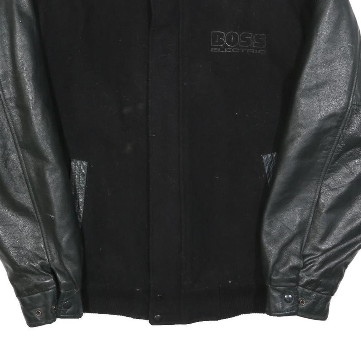 CANADA SPORTSWEAR Mens Black & Dark Green Boss Electric Wool Blend Jacket L