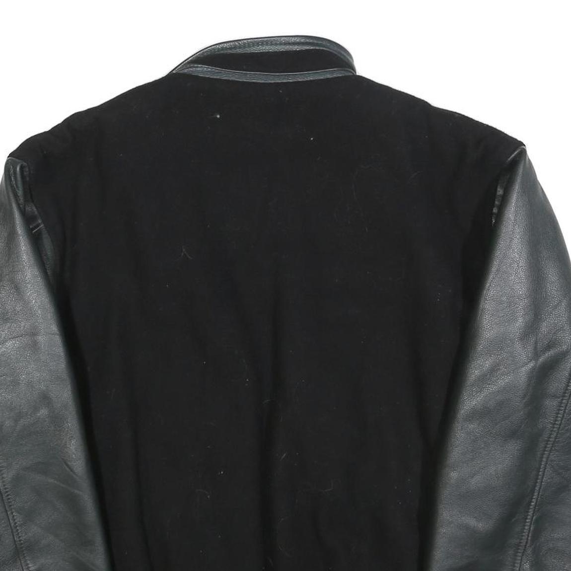 CANADA SPORTSWEAR Mens Black & Dark Green Boss Electric Wool Blend Jacket L