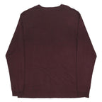 CARHARTT Mens Maroon Long Sleeve Crew Neck Pocket T-Shirt L Cotton Blend