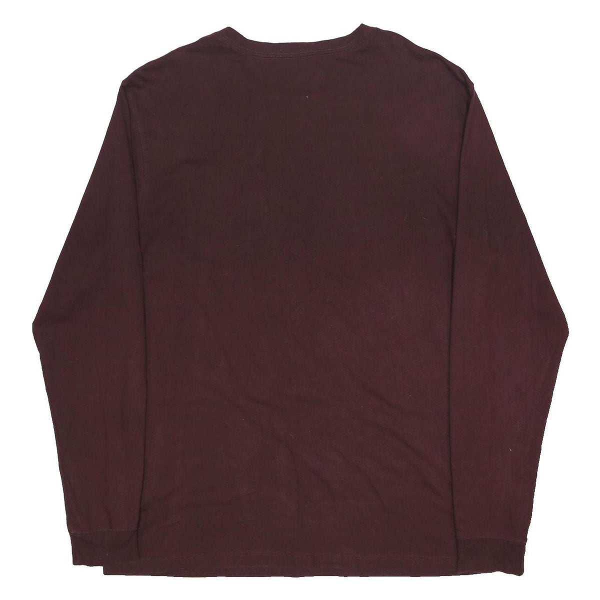 CARHARTT Mens Maroon Long Sleeve Crew Neck Pocket T-Shirt L Cotton Blend