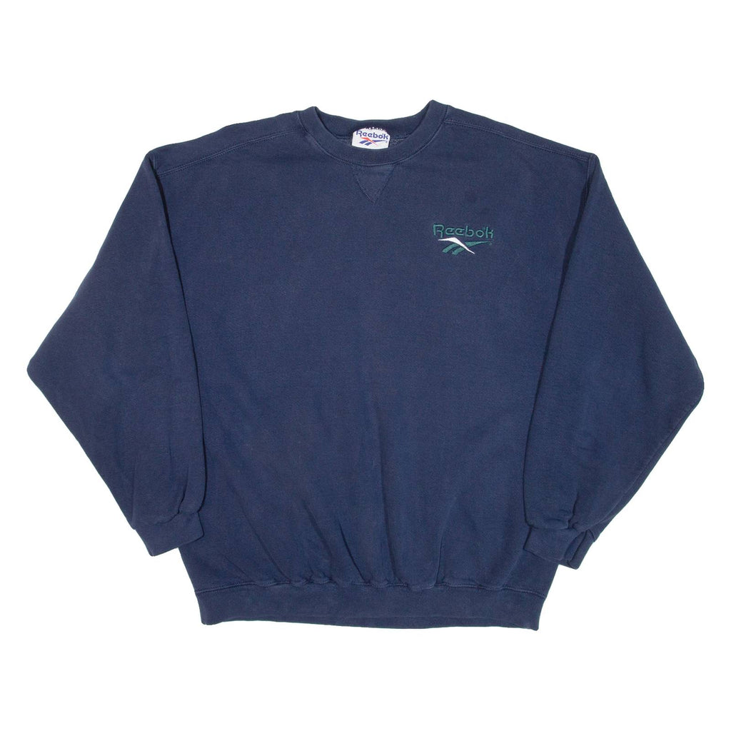 REEBOK Mens Sweatshirt Blue M