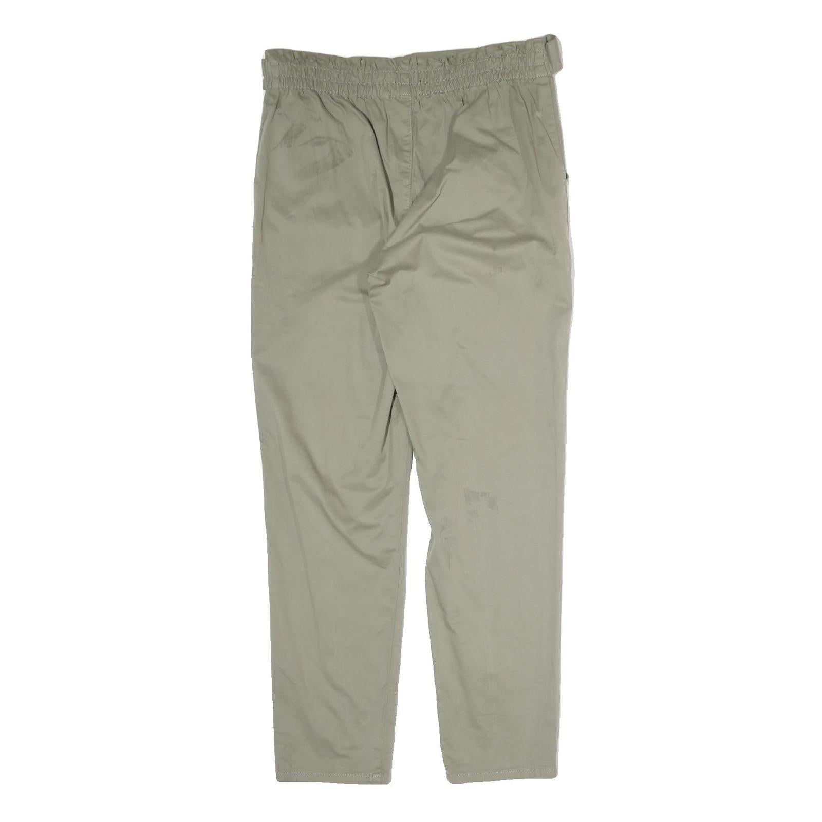 REITMANS Womens Cotton Blend Beige Regular Fit Straight Leg Trousers W32 L31