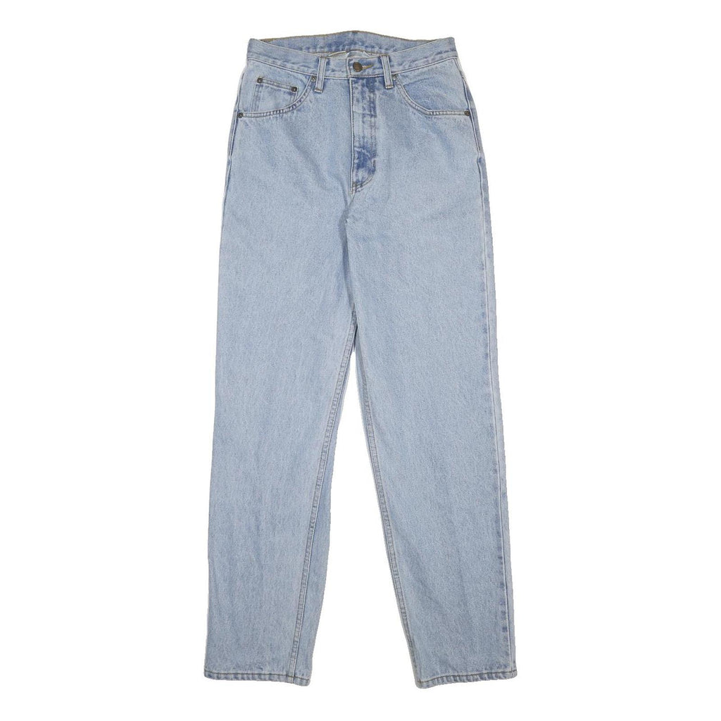 LADIES AUTHENTIC JEANS Womens Regular Fit Straight Denim Light W27 L30 Button