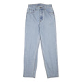 LADIES AUTHENTIC JEANS Womens Regular Fit Straight Denim Light W27 L30 Button