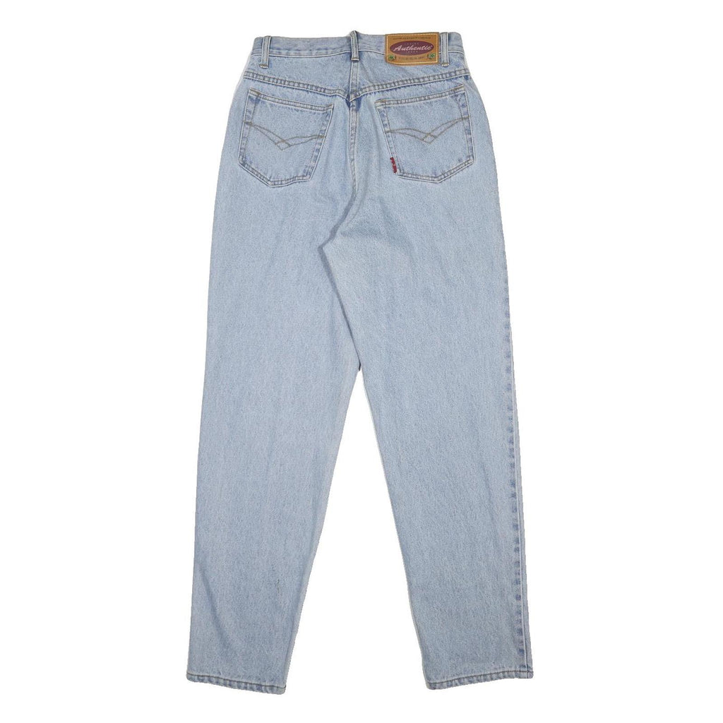 LADIES AUTHENTIC JEANS Womens Regular Fit Straight Denim Light W27 L30 Button