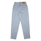 LADIES AUTHENTIC JEANS Womens Regular Fit Straight Denim Light W27 L30 Button