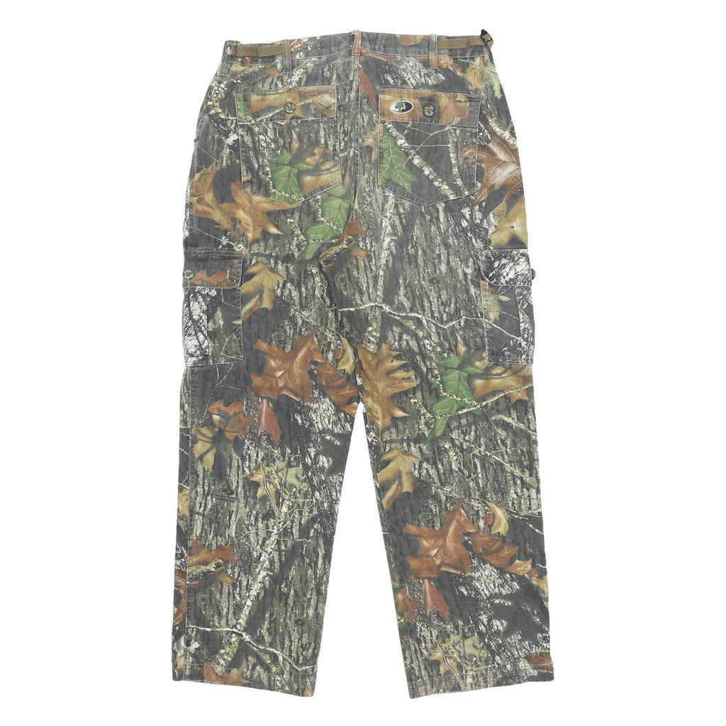 RUSSELL OUTDOORS Mens Cotton Blend Relaxed Straight Trousers W34 L29 Camouflage