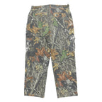 RUSSELL OUTDOORS Mens Cotton Blend Relaxed Straight Trousers W34 L29 Camouflage