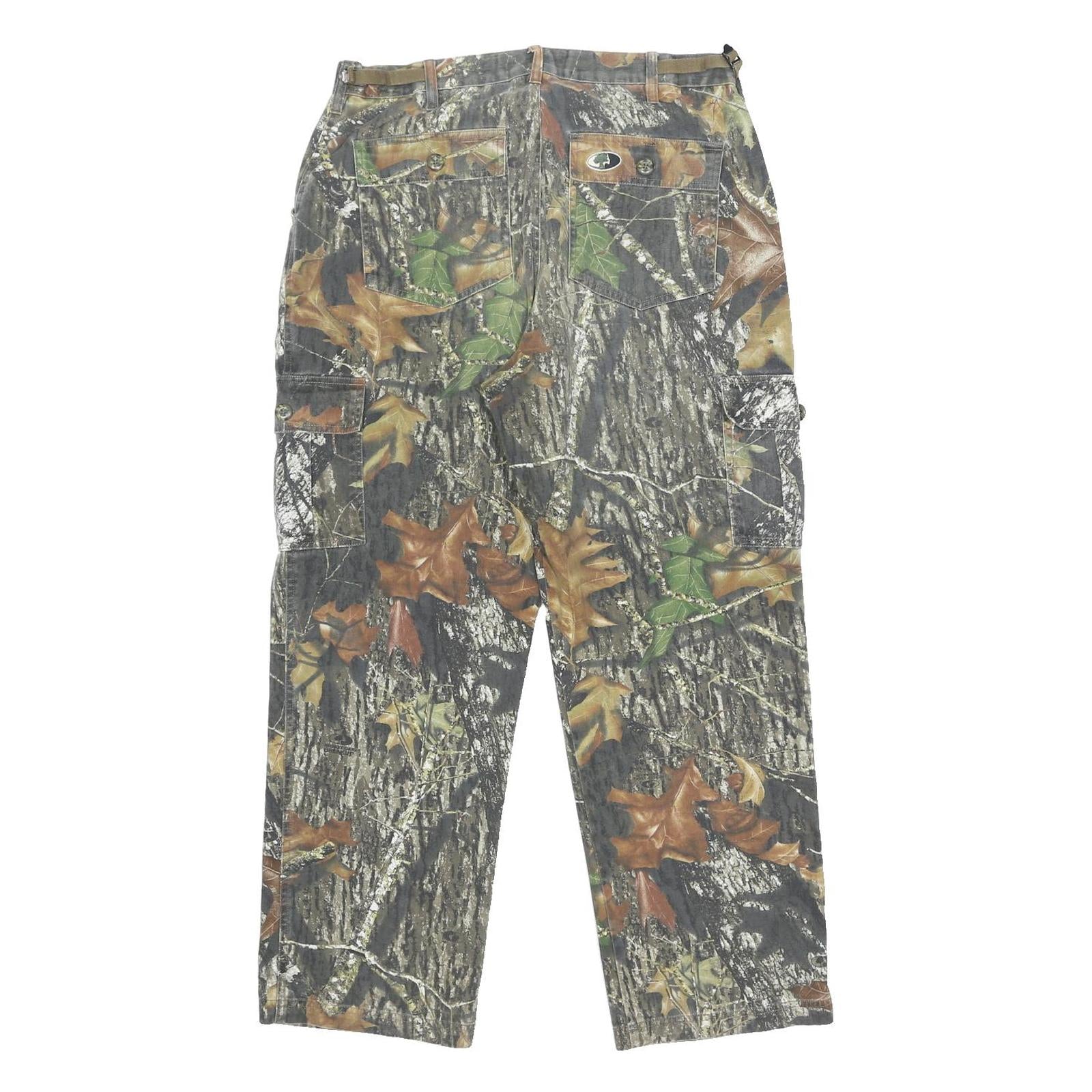 RUSSELL OUTDOORS Mens Cotton Blend Relaxed Straight Trousers W34 L29 Camouflage