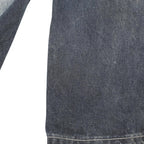 QUAN QIU YE Womens Jeans Blue Beige Relaxed Straight Denim Rinse W31 L31 Cargo