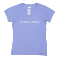 THE NORTH FACE Womens Blue Take A Hike Graphic T-Shirt S Short Sleeve V-Neck