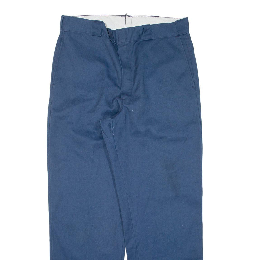 DICKIES Workwear Mens Trousers Blue Regular Straight W36 L31