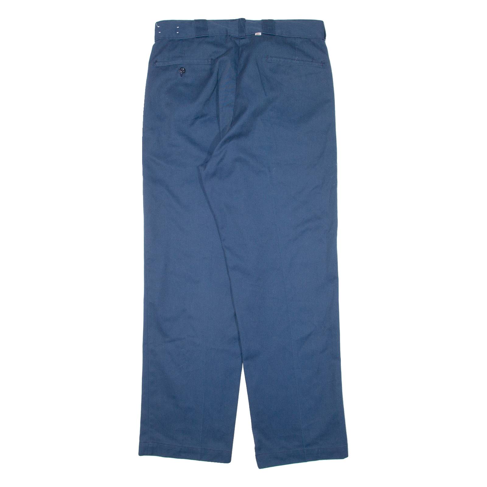 DICKIES Workwear Mens Trousers Blue Regular Straight W36 L31